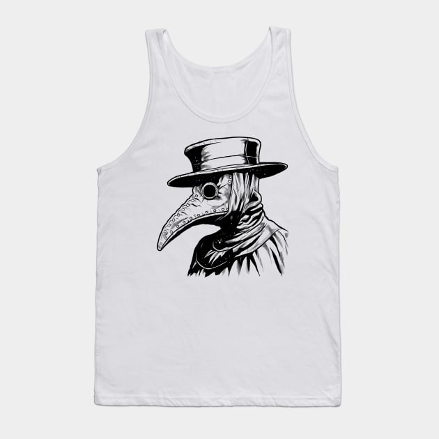 Dr. Plague (Black) Tank Top by JackComicArt